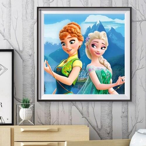 Diamond Embroidery 5D Frozen Snow Queen Anna Diamond Painting Diamond Mosaic Cartoon Ice Princess Full Rhinestone Decorations