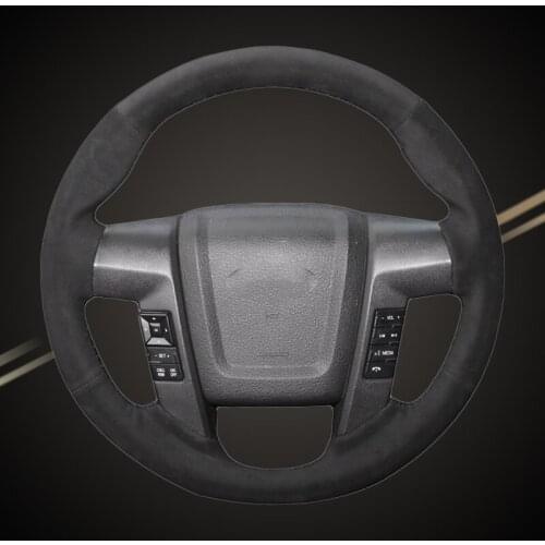 Car Braid On The Steering Wheel Cover for Ford F150 F-150 Hand-Stitch DIY Auto Braiding Covers Car-styling Interior Accessory