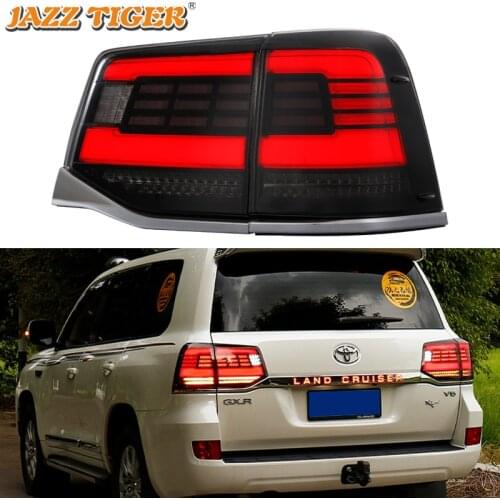 Car LED Taillight Tail Light For Toyota Land Cruiser 200 2016 - 2020 Rear Running Light + Brake + Reverse + Dynamic Turn Signal