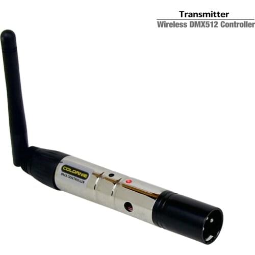 Free shipping 2.4G ISM DMX512 Wireless Male XLR Transmitter LED Lighting for Stage PAR Party Light with Antenna