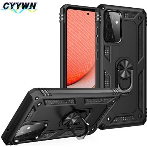 Armor Shockproof Case For Samsung Galaxy A10 A20 A20E A30 A40 A50 A51 A70 A71 A72 A90 A81 A42 A10E A21S Magnetic Ring Stand