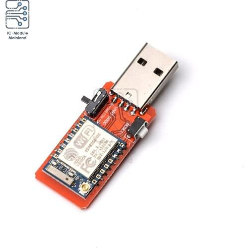 CH340G USB To ESP8266 ESP07 ESP-07 WiFi Wireless Module Converter Development Board Programmer UART Adapter 2.4GHz IPEX Antenna