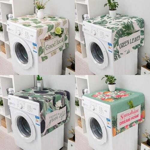 Nordic Top Roller Washing Machine Cover Dust Protection Cover Refrigerator Sunscreen Dust Cover Microwave Oven Cover Cloth