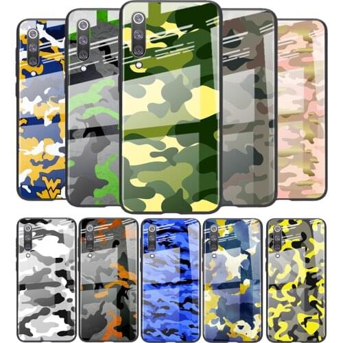 Tempered Glass Cover Camouflage Army Art For Xiaomi Mi 11 11i 10T CC9E 9T Note 10 Ultra Pro Lite 5G Phone Case