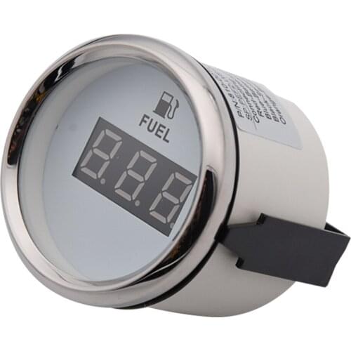 2''52mm LCD Display Digital Fuel Level Gauge Meter 240~33ohm /0~190ohm Oil Meter Indicator With Red Backlight for car boat 9-32V