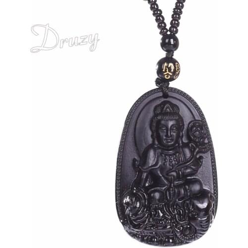 Druzy Bead Chinese Zodiacl Obsidian Rooster Pendant Brown and black clr Guanyin Head Pendants Transhipped Bead Necklace Buddha