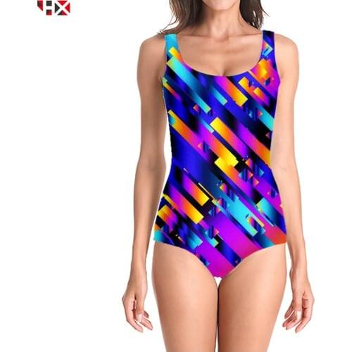 European and American Hot Visual Stun Art Women Sleeveless Sexy Swimsuit 3D Printed Tight Swimsuit Beach One Piece Swimsuit S311