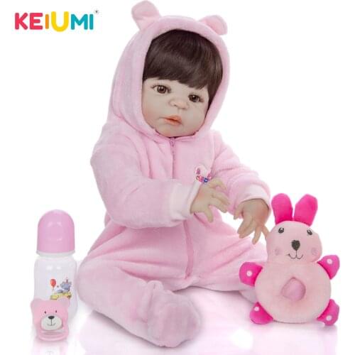 Fashion 57 cm Babies Reborn Doll 23 Inch New Handmade Full Silicone Body Baby Doll Toy Toddler Christmas Gifts Bedtime Playmates