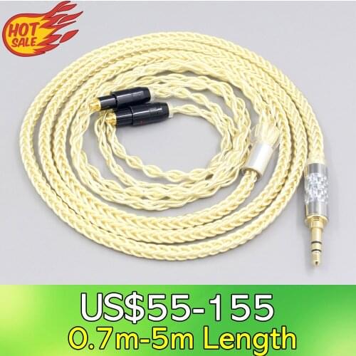 LN007625 8 Core Gold Plated + Palladium Silver OCC Alloy Cable For Shure SRH1540 SRH1840 SRH1440 Earphone headset Headphone