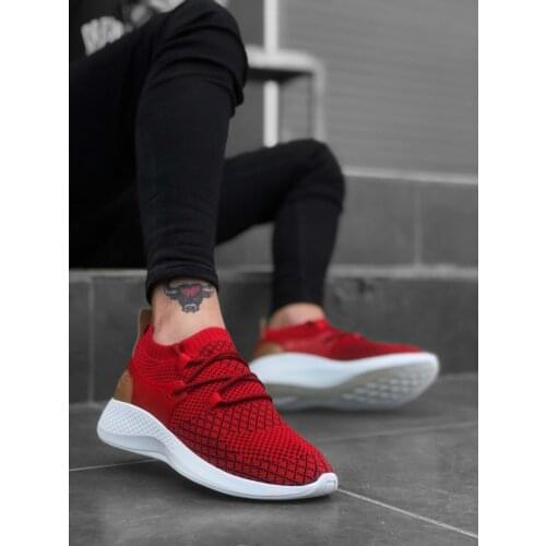 BA0001 Fly Casual High Base Red Men 'S Sports Shoes