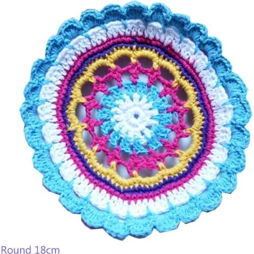 HOT lace cotton table place mat crochet coffee round placemat pad Christmas drink glass coaster cup mug tea dining doily kitchen