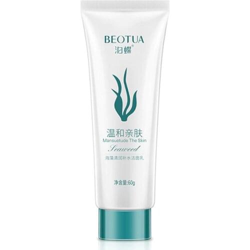 Refreshing Oil Control Seaweed Cleanser Hydrating Shrink Pores Whitening Anti Acne Natural Gentle Skin Care