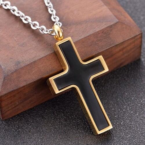 Gothic Vintage Pendants Cross Necklace Cool Street Style Necklaces For Men Women Punk Jewelry