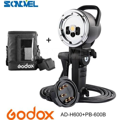 Godox AD-H600B Hand-Held Extension Head + PB-600B Carry Portable bag For Godox AD600B/AD600BM Wireless Strobe Flash (BowenMount)