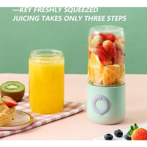 Portable Blender Fruit Juicer Wireless Handheld 400ML Juice Extractor Rechargeable Electric Kitchen Squeezer Juicer 2021 Newest