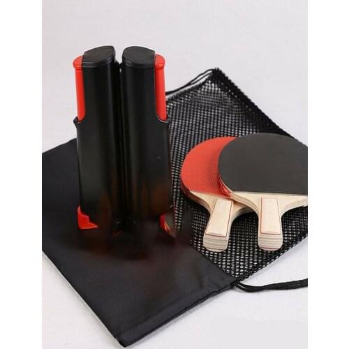 Portable Table Tennis Set Ping Pong Set With Retractable Net Indoor Outdoor Play Table Tennis Racket Sports Training Accessories