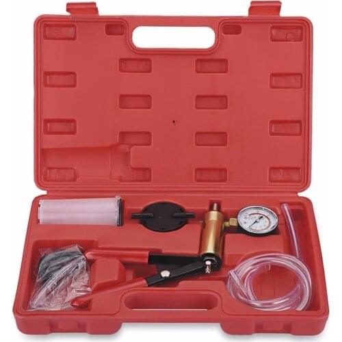 Hand Held Vacuum Pump Tester Set And Brake Bleeder Kit Car Motorbike Bleeding Ki