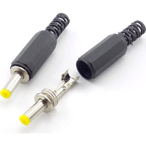 DC male Plug 4.0mm*1.7mm power jack adapter Socket Outlet Power jack Connector Welding Plugs Audio DIY Parts Yellow Head
