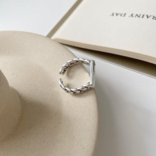 Hiphop Metal Geometry Circular Punk Rings Set Opening Index Finger Accessories Buckle Joint Tail Ring for Women Jewelry