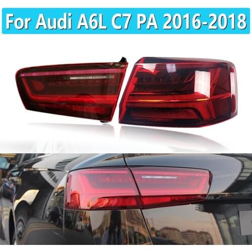 For Audi A6L C7 PA 2016 2017 2018 Car Rear LED Tail Light Assembly Brake Light Rear Turn Signal