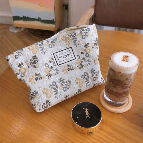 Jacquard Womens Handbag Zipper Female Bag Handbags Womens Toiletry Organizer for Small Things Toiletries Pouch Makeup Special