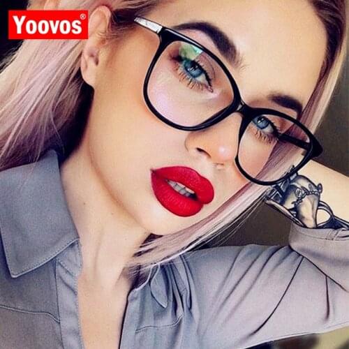 Yoovos Oversized Glasses Frame Women Cateye Luxury Glasses Women Cateye Glasses Frames For Women Brand Designer Lentes De Mujer