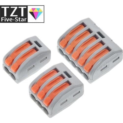 10pcs PCT-212 mini fast wire Connectors Universal Compact Wiring Connector push-in Terminal Block PCT-212 213 215