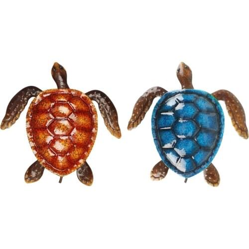 2021 Metal Sea Turtle Beach Theme Decor Wall Art Decoration For Indoor Outdoor Bathroom Garden