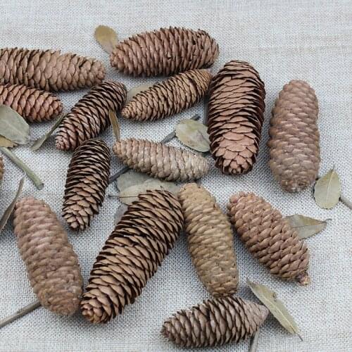 50pcs 7-12cm Pinecone Christmas Hanging Ornaments For Arrange Flower Xmas Tree Wedding Bridal Bouquet Table Hotal Bar Decoration