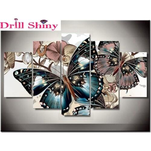 5d diy Diamond embroidery colorful butterfly diamond painting Cross Stitch full drill Rhinestone mosaic Multi-picture