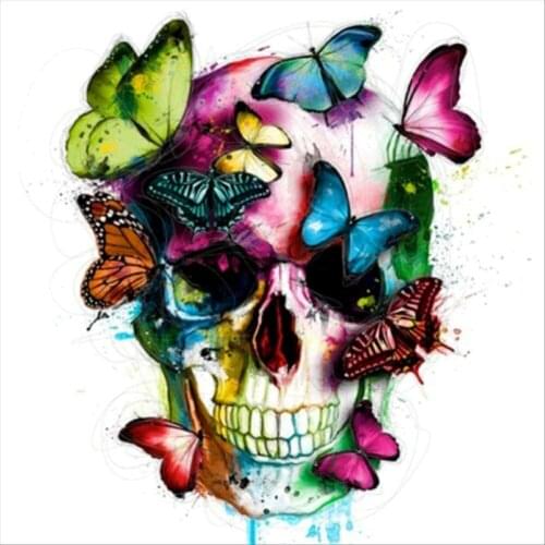 5D diamond painting full diamond new skull and flower mosaic embroidery decoration home decoration