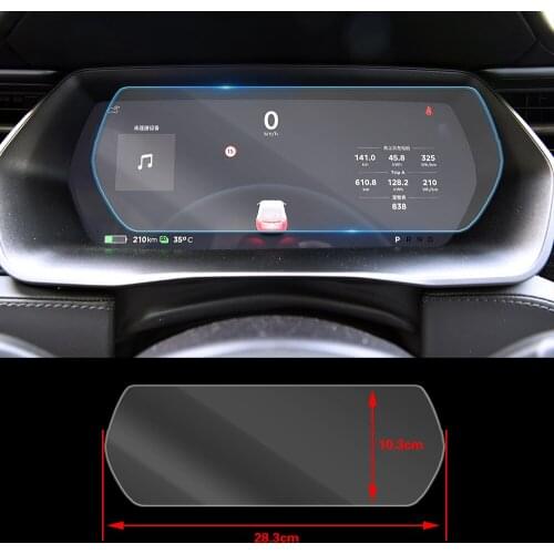 For Tesla Model S 2014-2020 Car Dashboard Instrument Panel LCD Screen Tempered Glass Protective Film Anti Scratch Accessories