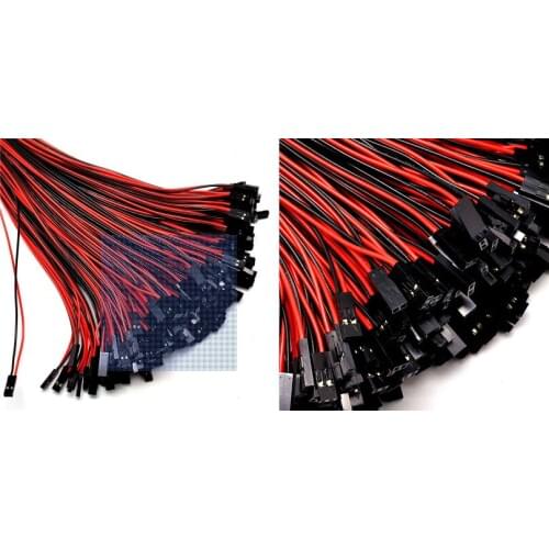 DuPont line 2P 2.54MM 1007 24AWG 25CM PVC line, Red , Black, Electronic line Connecting line