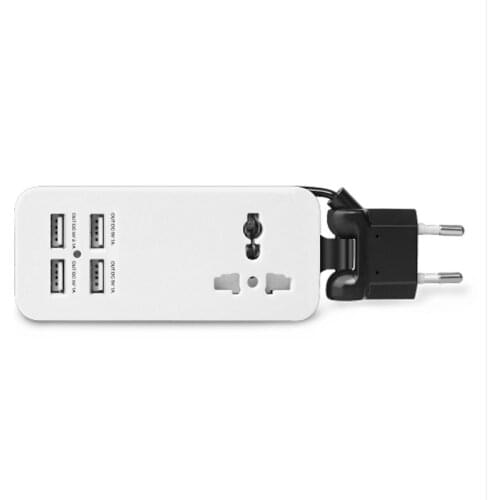 Fast Charging 4 USB Power Strip Universal USB Extension Cord Socket Charger Travel Adapter EU/US/UK Plug Network Filter