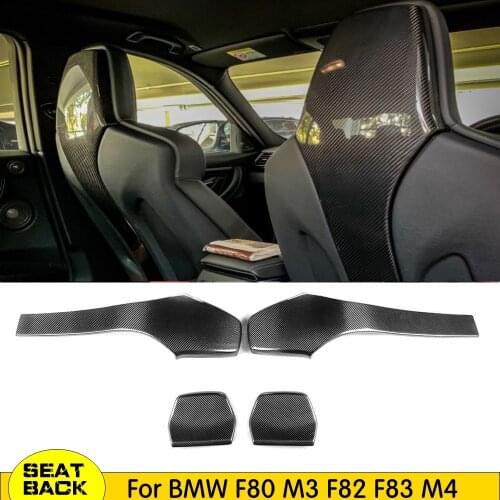 F80 F82 Full Carbon Fiber Interior Trims For BMW F80 M3 F82 F83 M4 Carbon Seat Cover Fit Seat Back BMW F80 F82 Carbon Stickers