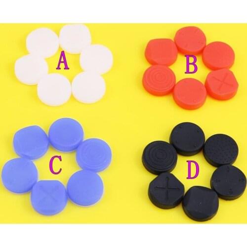 JCD 1set=6pcs Silicone Grip Analog Joystick Cap Cover For Sony PS Vita PSV Console 1000 2000 Buttons