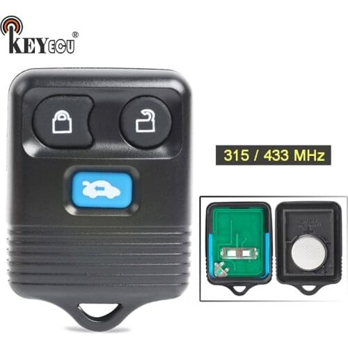 KEYECU Replacement 315/433MHz Remote Key Fob 3 Button for Ford Transit MK6 Transit Connect