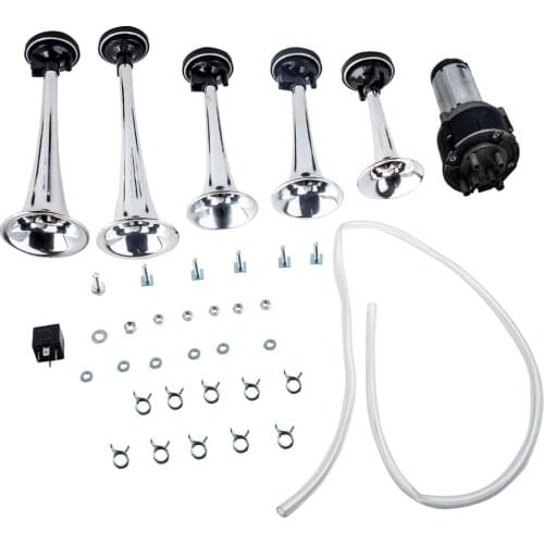 5x 12V Trumpet Car Air Horn Compressor Kit 125DB Musical Dixie of Hazzard