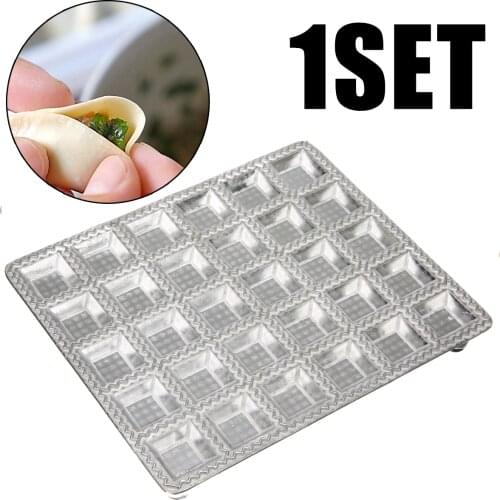 30Holes Metal Dumpling Press Mold Ravioli Maker Mold Fast Press Pizza Pie Pastry DIY Dumpling Press Making Tools Kitchen Cooking