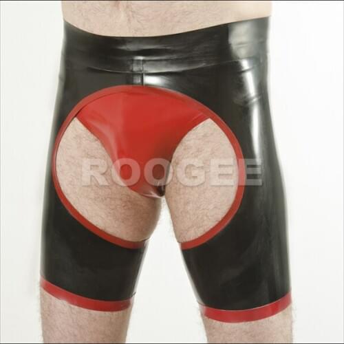 Men latex exotic pants
