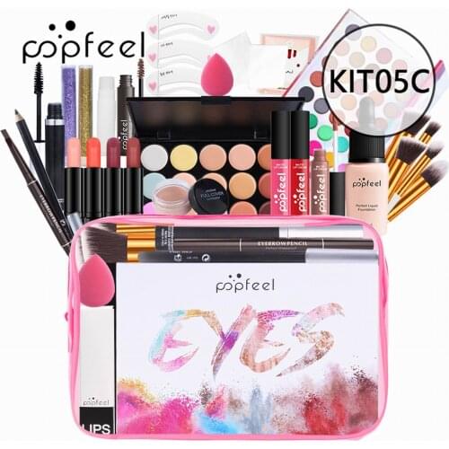 26pcs All in One Makeup Set Includes Eyeshadow Palette Mascara Lip Stick Concealer Palette Makeup Bag Makeup Gift Set for Women