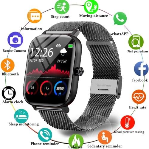 2021 New Full Touch Color Screen Smart Watch Women Men Fitness Tracker Blood Pressure Smartwatch Bluetooth Call Woman Man Watch