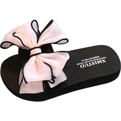 Summer New Non-slip Girls Flip-flops Childrens Fashion Beach Shoes Pinch Slippers Female Flowers Sandals Big Kids Women Wear