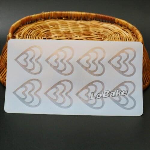 New 8 cavities wavy heart shape silicone chocolate candy mold thin cards decoration for home kitchen fondant molding