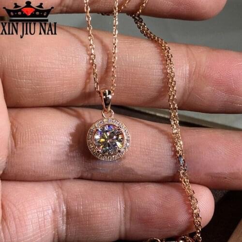 925 sterling silver pendant female luxury micro inlaid simulation diamond necklace classic round retro money simple atmosphere