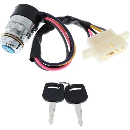 Car Motorcycle Farm Vehicles Ignition Switch 5 Wire Type on off and 2 Keys