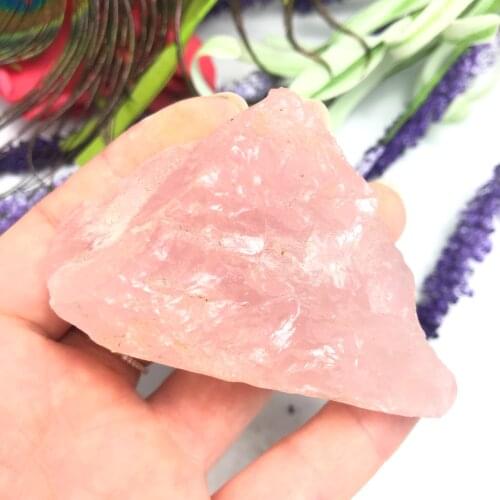 Natural Rose Quartz Pink Crystal gravel mineral purify degaussing Fish tank Ornamental Specimen collection geological teach