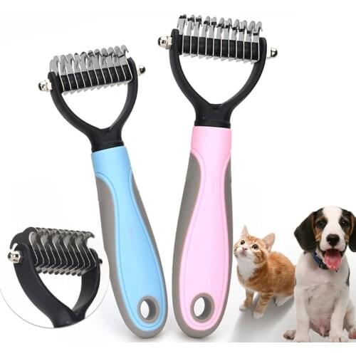 Pet Hair Removal Comb Dog Fur Knot Cutter For Dogs Cats Detangler Fur Trimming Dematting Deshedding Brush Grooming Tools