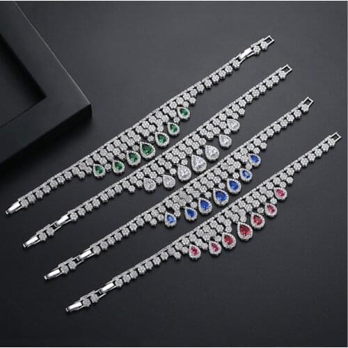 Luxury Cz AAA Cubic Zirconia Pave Setting Tassel Bracelet For Women