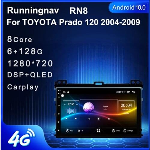 Runningnav For TOYOTA Prado 120 2004-2009 Car Radio 2 Din Android Car Radio Multimedia Video Player Navigation GPS